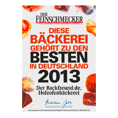 Auszeichnung Bäckereien: Die besten Bäcker in Deutschland  - Feinschmecker2013